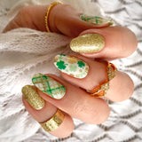 St Patty Plaid Nail Wraps