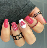 Plaid at Heart Nagelfolien