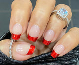 Tipped in Red Nail Wraps
