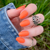Neon Orange Glitz Nail Wraps