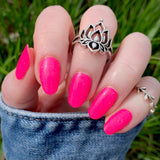Neon Pink Glitz Nail Wraps