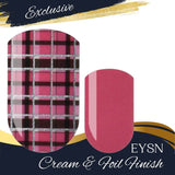 Pink Punch Plaid Nail Wraps