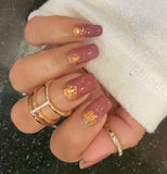 Golden Embers Nail Wraps