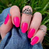 Neon Pink Glitz Nail Wraps