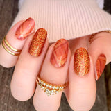 Amber Plaid Nail Wraps