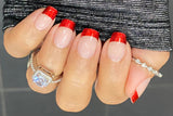 Tipped in Red Nail Wraps