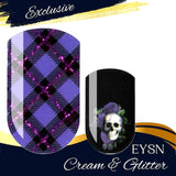Skull Plaid Nail Wraps