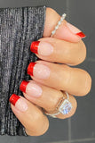 Tipped in Red Nail Wraps
