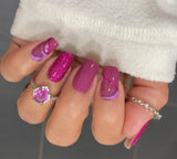 Raspberry Ripple Nail Wraps