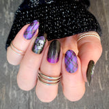 Skull Plaid Nail Wraps