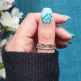 Teal Blooms Nail Wraps