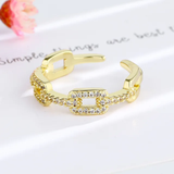 Ring - Interlocked Brilliance (Adjustable)