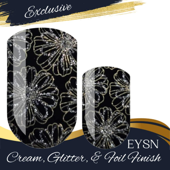 Blooming Midnight Nail Wraps