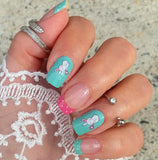 Bunny Blossom French Nail Wraps