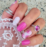Platinum Petals Nail Wraps