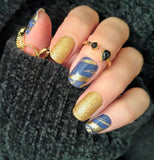 Golden Streak Nail Wraps