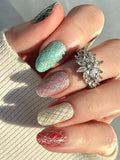 Glitter Pop Plaid Overlay Nail Wraps