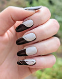 Mocha Latte Swirl Nail Wraps