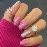 Bedazzled Pink Pop Plaid Nail Wraps