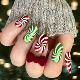 Peppermint Twists Nail Wraps