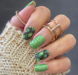 Mint to Be Lucky Plaid Nail Wraps