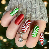 Peppermint Twists Nail Wraps