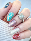 Foil Pop Plaid Overlay Nail Wraps