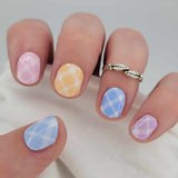 Pastel Plaid Gel Nail Wraps (NG472)