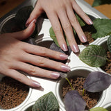 Pink Petal Pearl Deluxe Semi-Cured Gel Nail Strips