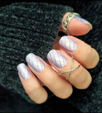 Lavender Lux Pop Plaid Nail Wraps
