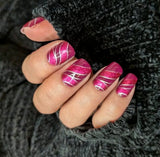 Luminous Raspberry Nail Wraps
