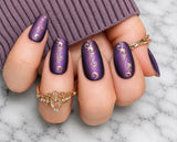 Bejeweled Burgundy Nail Wraps