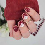 Bougie Burgundy Gel Nail Wraps (NG470)