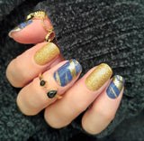 Golden Streak Nail Wraps