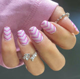 Posh Pink Chevron Nail Wraps