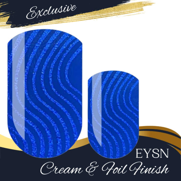 Cobalt Ripple Nail Wraps