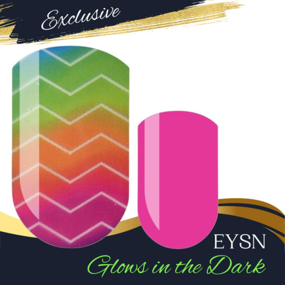 Neon Chevron Nail Wraps