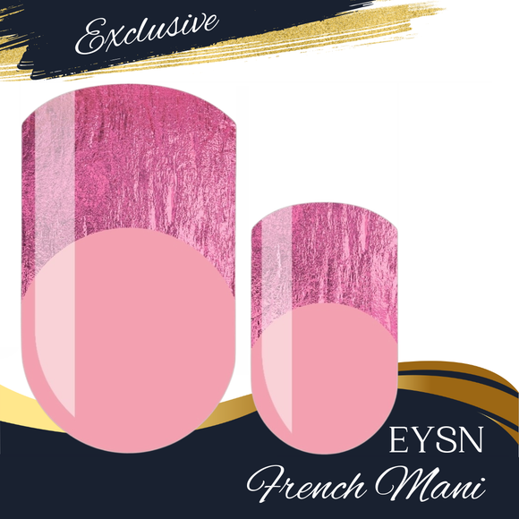 Bubble Gum French Nail Wraps