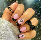 Pink Pumpkin French Nail Wraps