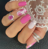 Platinum Petals Nail Wraps
