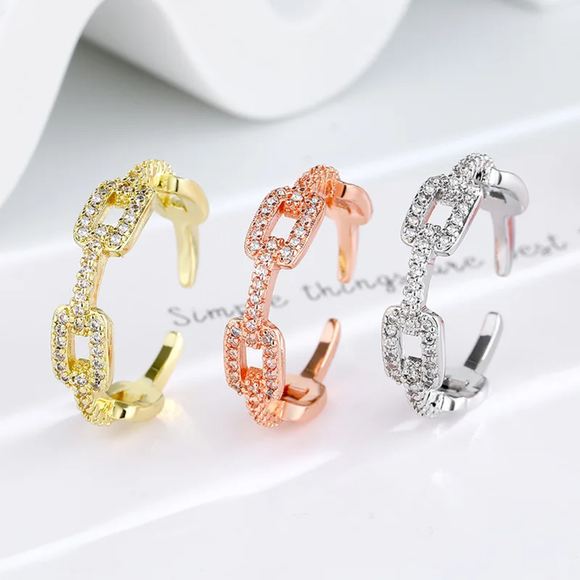 Ring - Interlocked Brilliance (Adjustable)