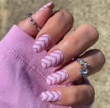 Posh Pink Chevron Nail Wraps