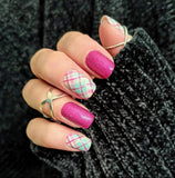 Watermelon Plaid Nail Wraps