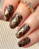 Mahogany Plaid Nail Wraps