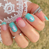 Bunny Blossom French Nail Wraps