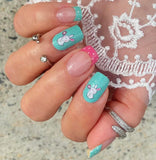 Bunny Blossom French Nail Wraps