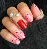 Candy Cane Kisses Nail Wraps