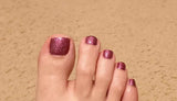 Berry Sparkly Pedicure Wraps