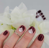 Bougie Burgundy Gel Nail Wraps (NG470)