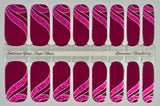 Luminous Raspberry Nail Wraps